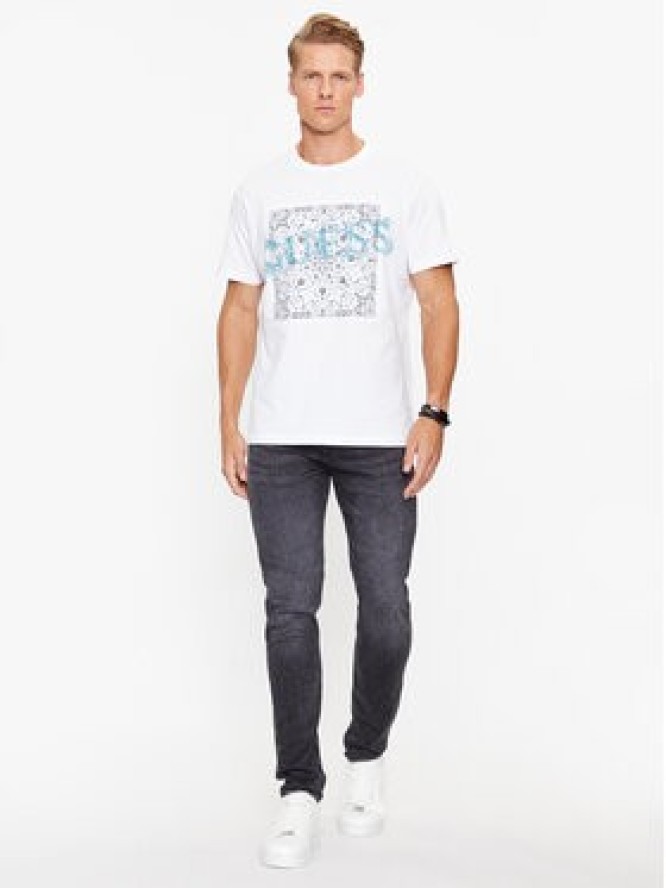 Guess T-Shirt M3BI84 K8FQ4 Biały Regular Fit