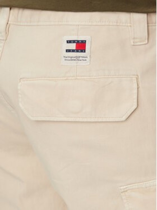 Tommy Jeans Szorty materiałowe Ethan DM0DM18809 Beżowy Regular Fit
