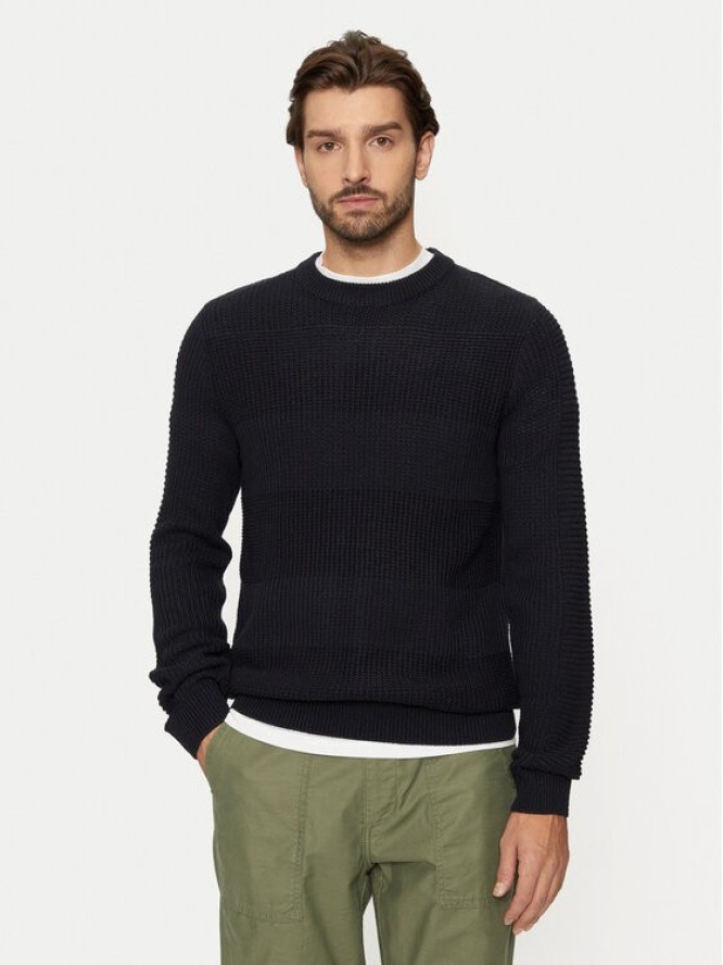 Jack&Jones Sweter Hugo 12258607 Granatowy Regular Fit