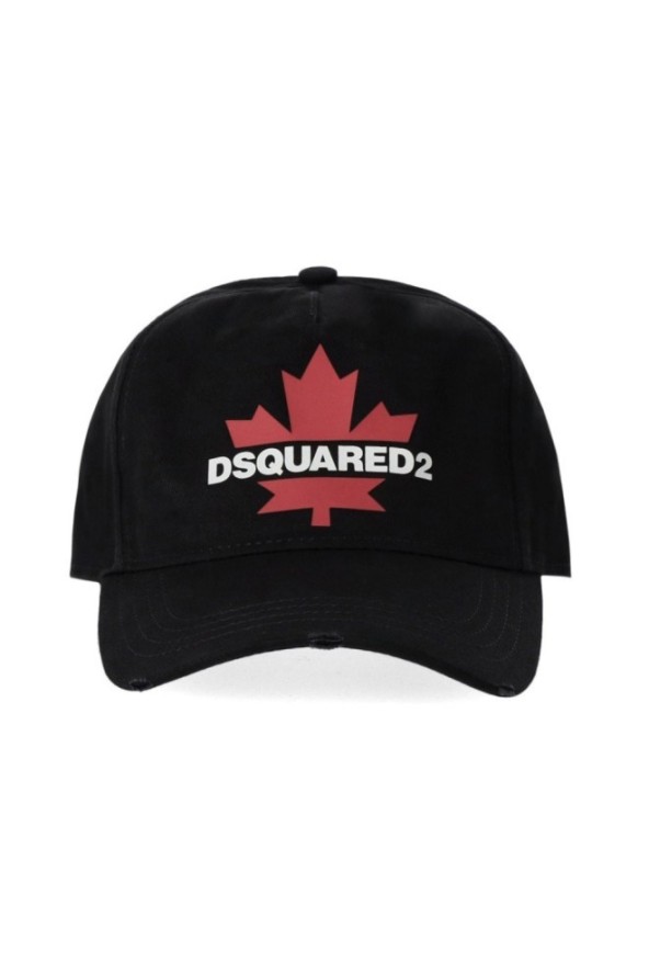 DSQUARED2 Czarna czapka z daszkiem