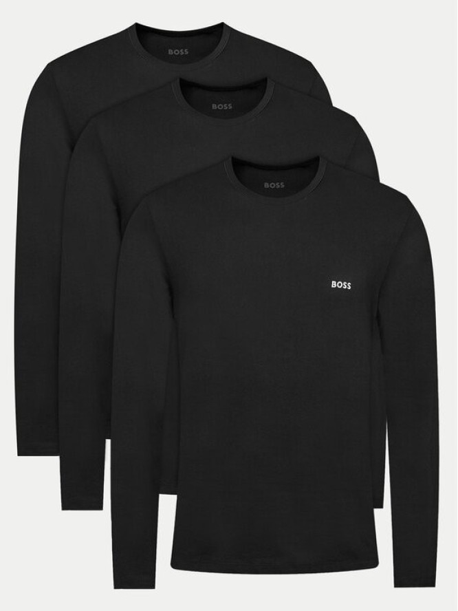 Boss Komplet 3 longsleeve 50492321 Czarny Regular Fit