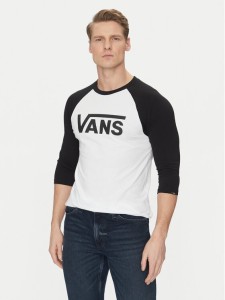 Vans Longsleeve Classic Ragl VN0002QQYB21 Biały Slim Fit