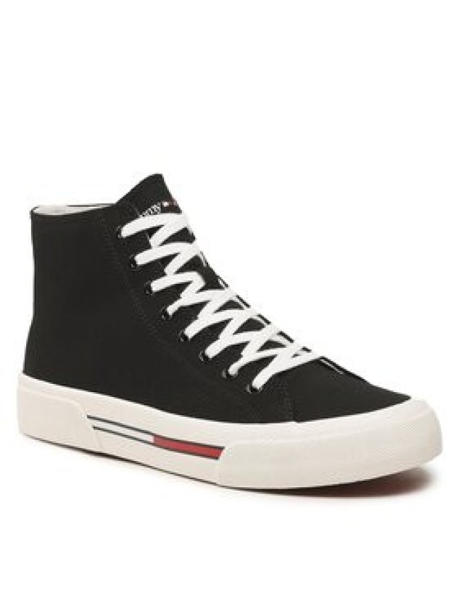 Tommy Jeans Sneakersy Mid Canvas Color EM0EM01157 Czarny