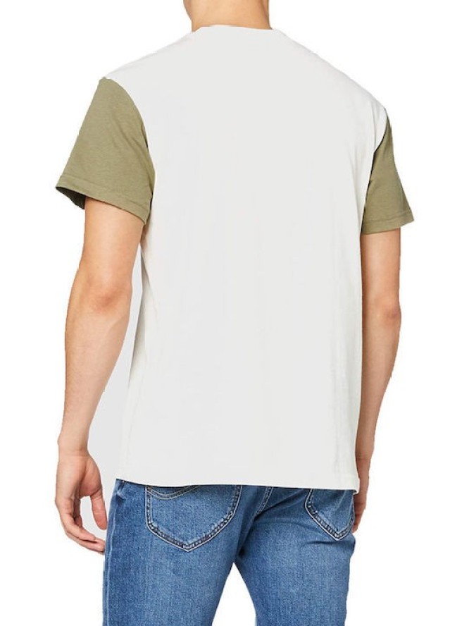 LEE COLOURBLOCK TEE RELAXED FIT MĘSKI T-SHIRT KOSZULKA LOGO UTILITY GREEN L60ERENG