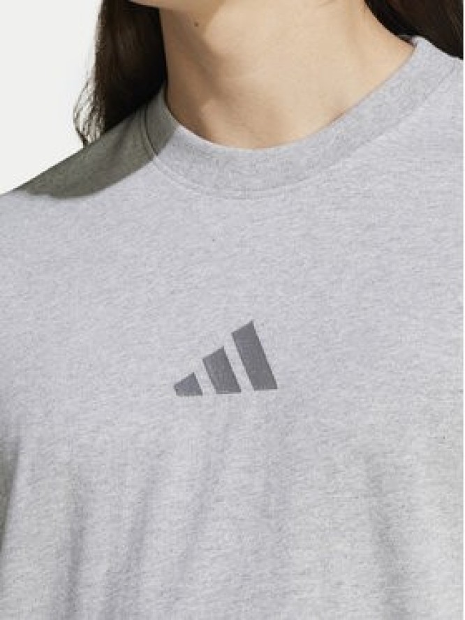 adidas T-Shirt ALL SZN IY4138 Szary Loose Fit