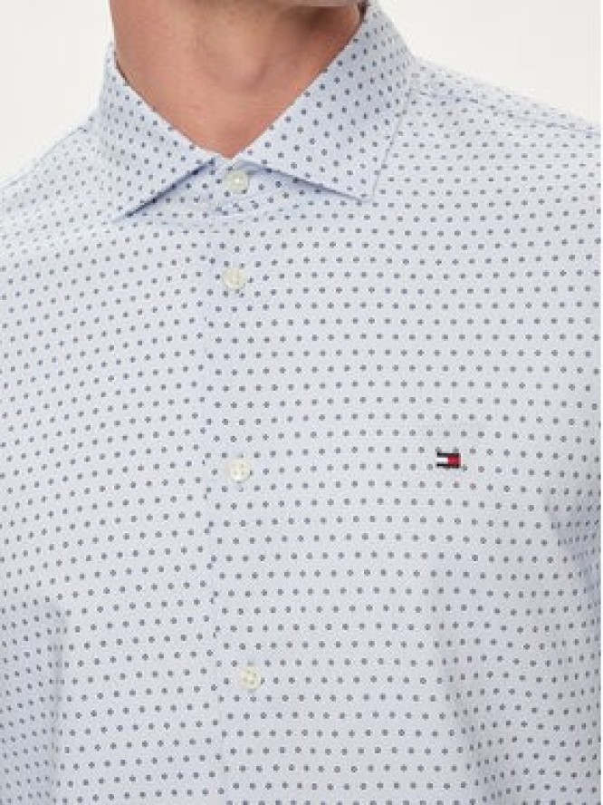 Tommy Hilfiger Koszula Circle MW0MW34649 Błękitny Slim Fit