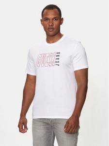 Guess Jeans T-Shirt M4YI56 K8HM0 Biały Slim Fit