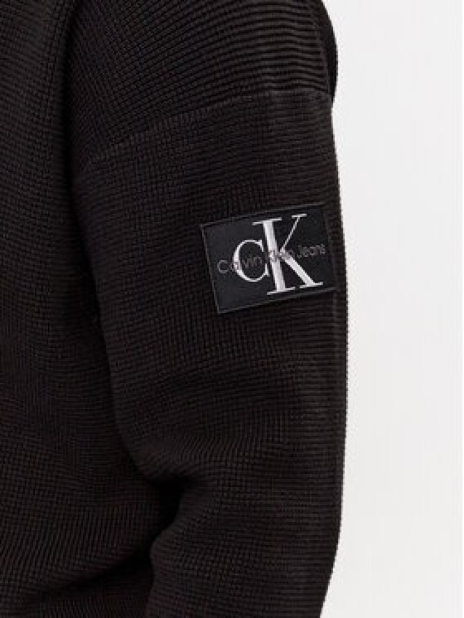Calvin Klein Jeans Kardigan Badge Skater J30J324327 Czarny Relaxed Fit