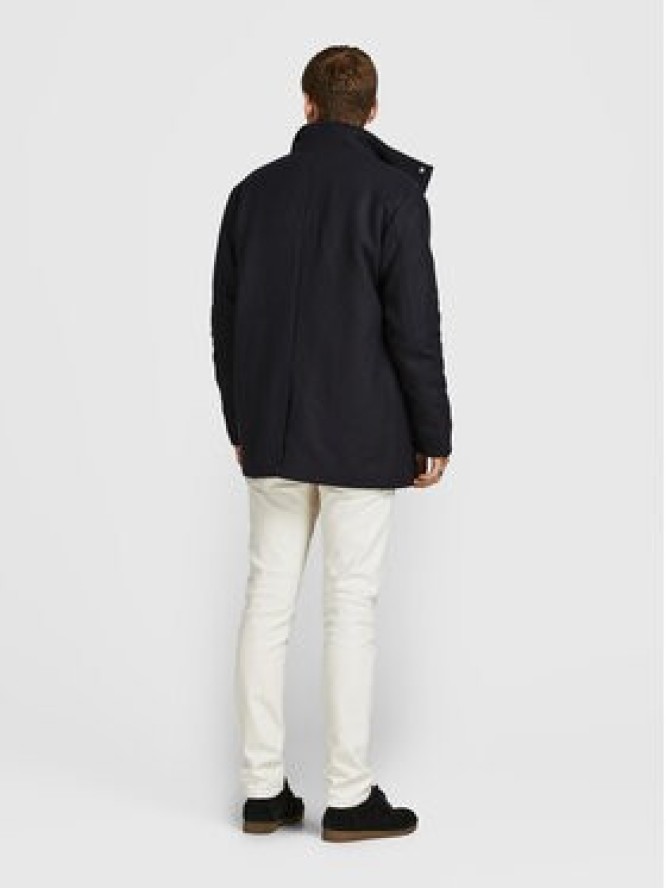 Jack&Jones Płaszcz wełniany Dunham 12189349 Czarny Regular Fit