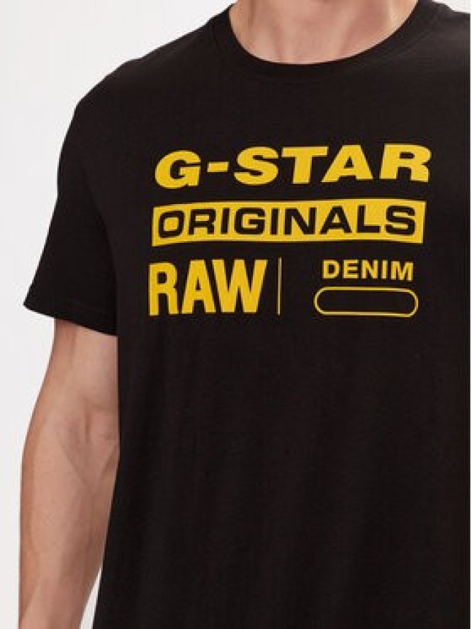 G-Star Raw T-Shirt Graphic 8 R T S\s D14143-336-6484 Czarny Regular Fit