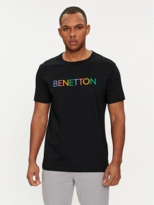 United Colors Of Benetton T-Shirt 3I1XU100A Czarny Regular Fit