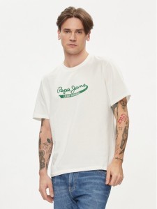 Pepe Jeans T-Shirt Claude PM509390 Écru Regular Fit