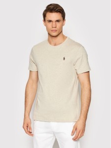 Polo Ralph Lauren T-Shirt 710671438203 Beżowy Slim Fit