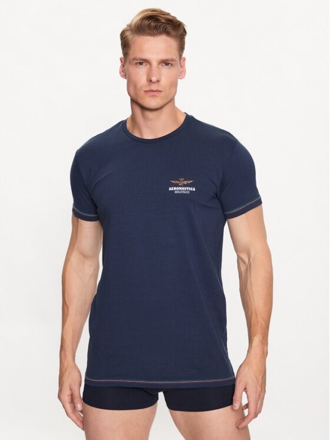 Aeronautica Militare T-Shirt AM1UTI003 Granatowy Regular Fit