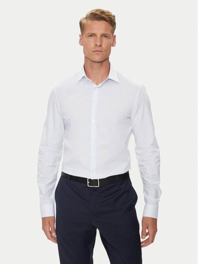 Calvin Klein Koszula K10K113536 Biały Slim Fit