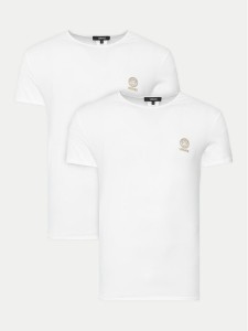 Versace Komplet 2 t-shirtów AU10193 1A10011 Biały Slim Fit