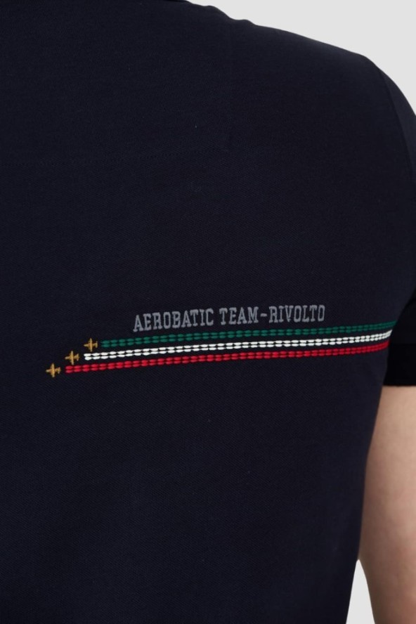 AERONAUTICA MILITARE Granatowe polo Frecce Tricolori Embroidered