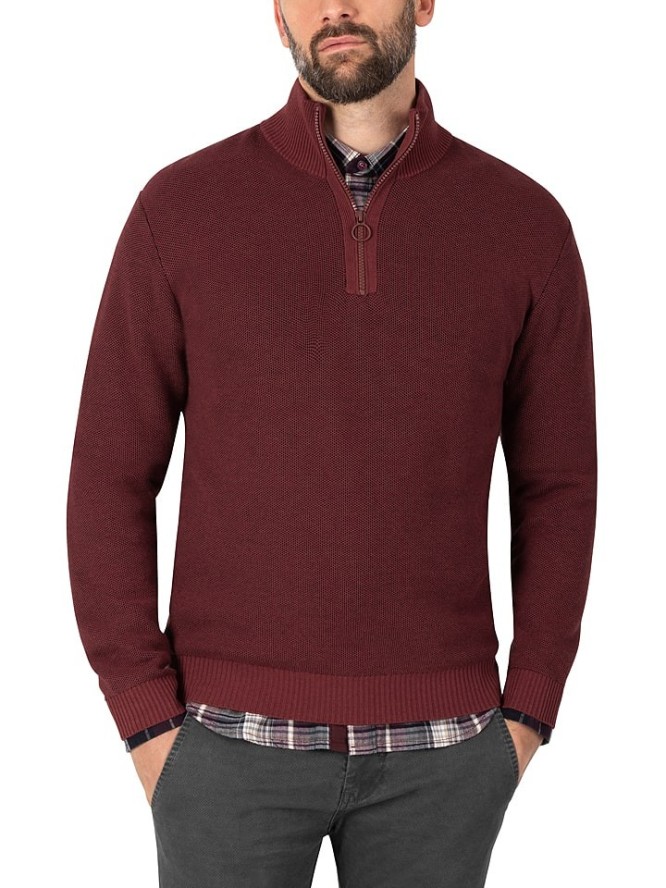 Timezone Sweter w kolorze bordowym rozmiar: M