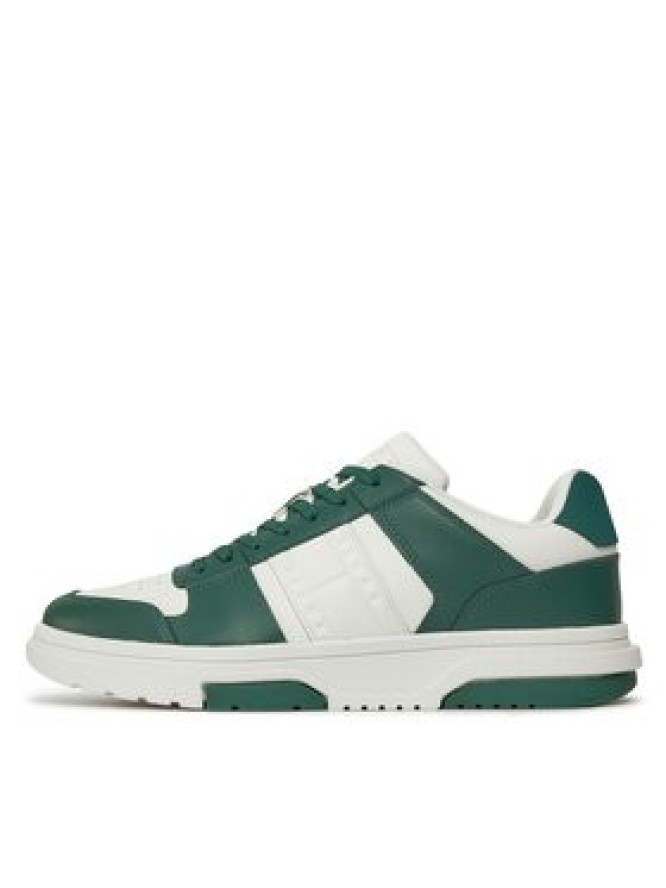 Tommy Jeans Sneakersy Tjm Leather Cupsole 2.0 EM0EM01352 Zielony