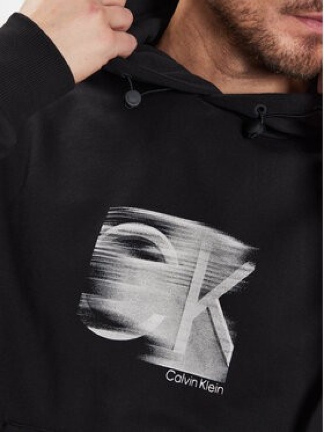 Calvin Klein Bluza Motion Logo Mod Comfort Hoodie K10K111109 Czarny Regular Fit