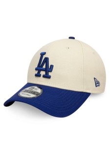 New Era Czapka z daszkiem LA Dodgers Colour Block 9FORTY 60595216 Beżowy