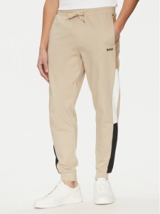 BOSS Spodnie dresowe Iconic 50535786 Beżowy Regular Fit