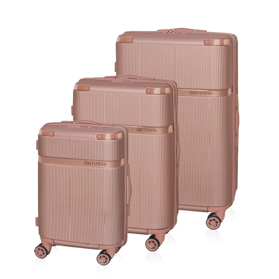 Komplet 3 walizek BETLEWSKI TITANIA różowe złoto ZEST BWA-050 3