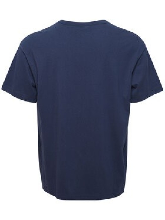 Solid T-Shirt 21107758 Granatowy Regular Fit
