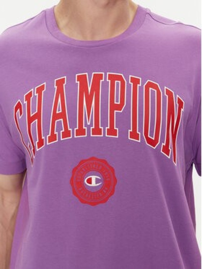 Champion T-Shirt 219852 Fioletowy Comfort Fit