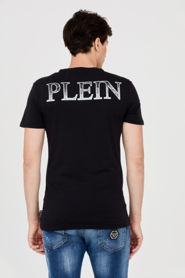 PHILIPP PLEIN T-shirt z czaszką w płomieniach