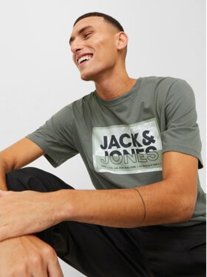 Jack&Jones T-Shirt Logan 12253442 Zielony Standard Fit