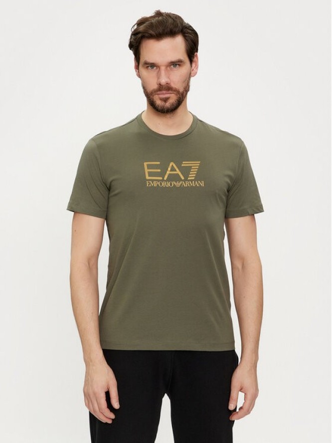 EA7 Emporio Armani T-Shirt 3DPT08 PJM9Z 1846 Zielony Regular Fit