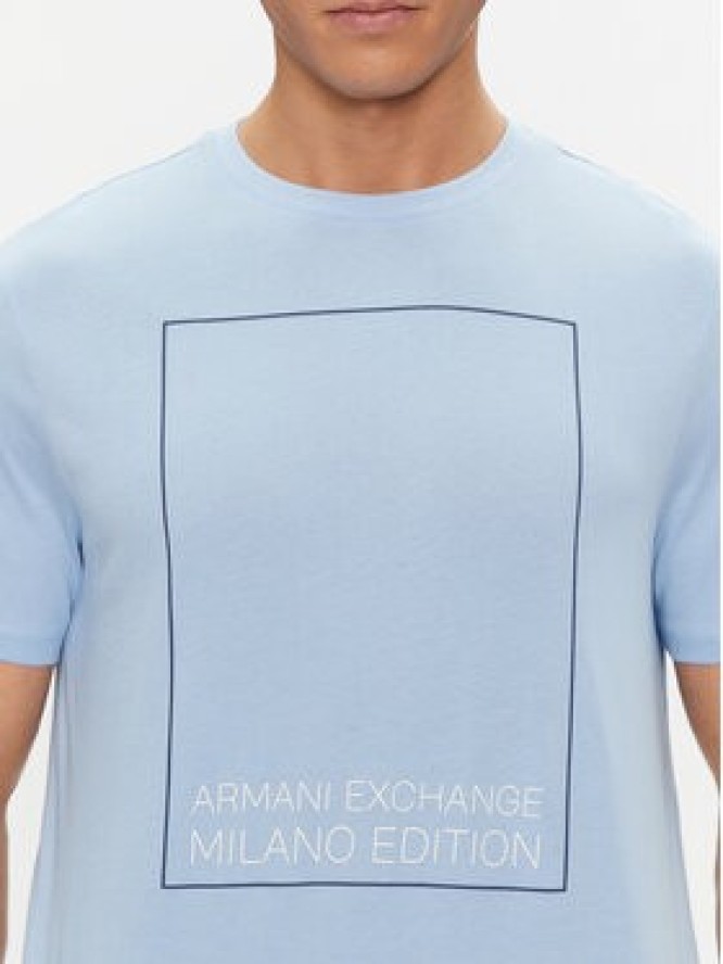 Armani Exchange T-Shirt 3DZTHB ZJ8EZ 15DF Błękitny Regular Fit