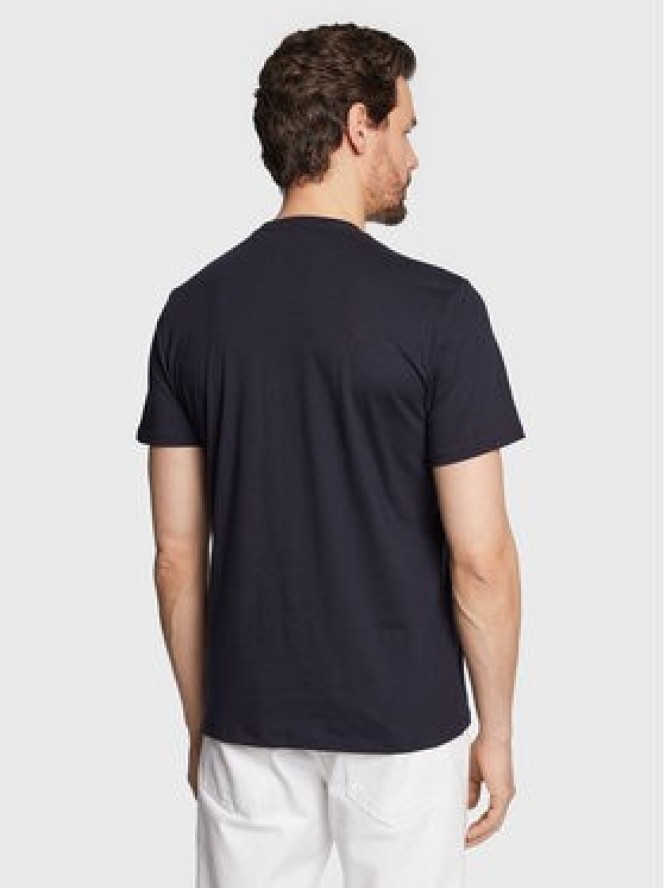 Guess T-Shirt Abstract Logo M3GI57 K9RM1 Granatowy Slim Fit