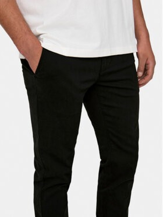 Only & Sons Chinosy Mark Luca 22028144 Czarny Slim Fit