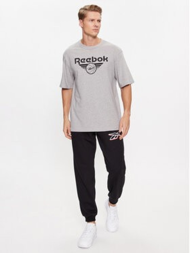 Reebok T-Shirt Basketball IL4423 Szary Regular Fit