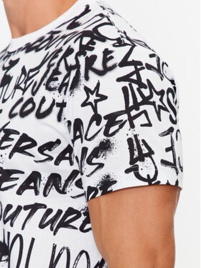 Versace Jeans Couture T-Shirt 75GAH6S0 Biały Regular Fit