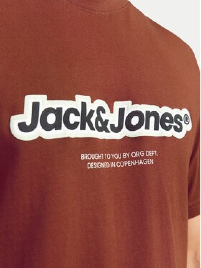 Jack&Jones T-Shirt Vesterbro 12265740 Brązowy Relaxed Fit