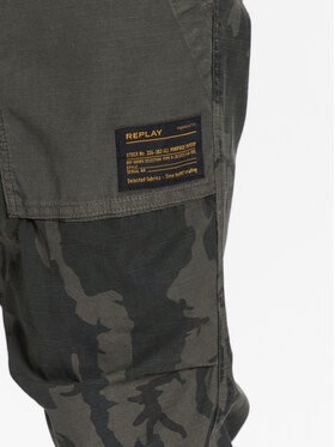 Replay Spodnie materiałowe M9933.000.73908 Khaki Regular Fit