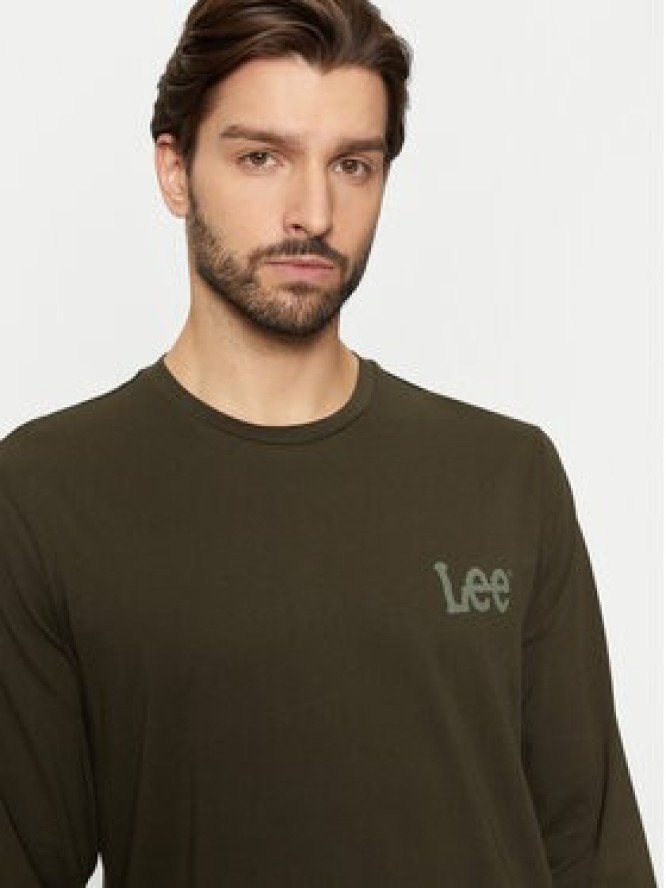 Lee Longsleeve Wobbly 112355592 Zielony Regular Fit