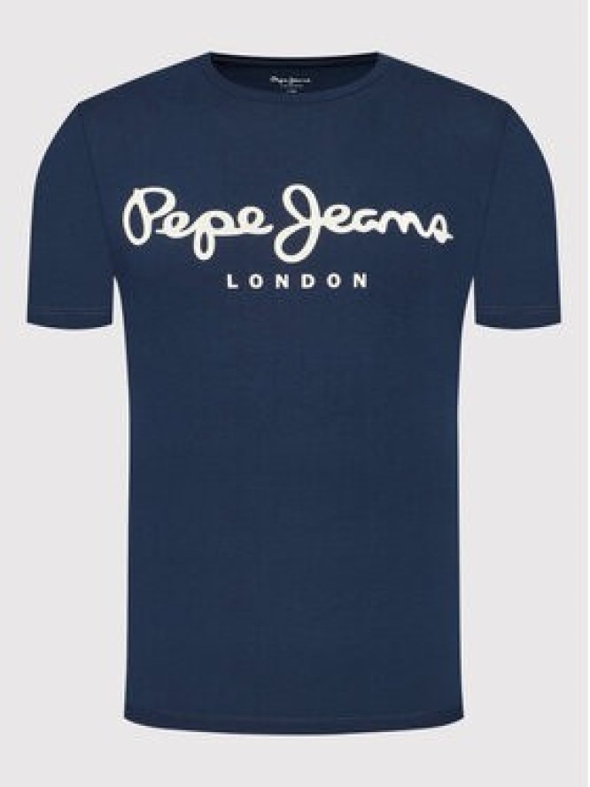 Pepe Jeans T-Shirt Original PM508210 Granatowy Slim Fit