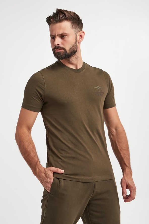 T-shirt męski z logo AERONAUTICA MILITARE