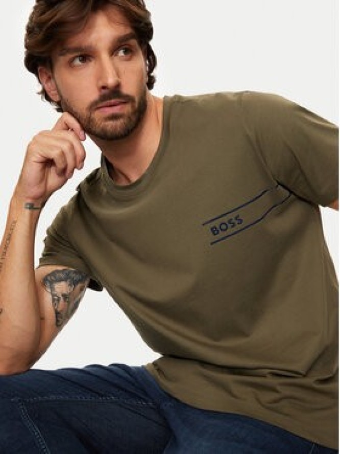 Boss T-Shirt 50517715 Zielony Regular Fit