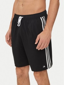 adidas Szorty kąpielowe 3-Stripes CLX HT4358 Czarny Regular Fit