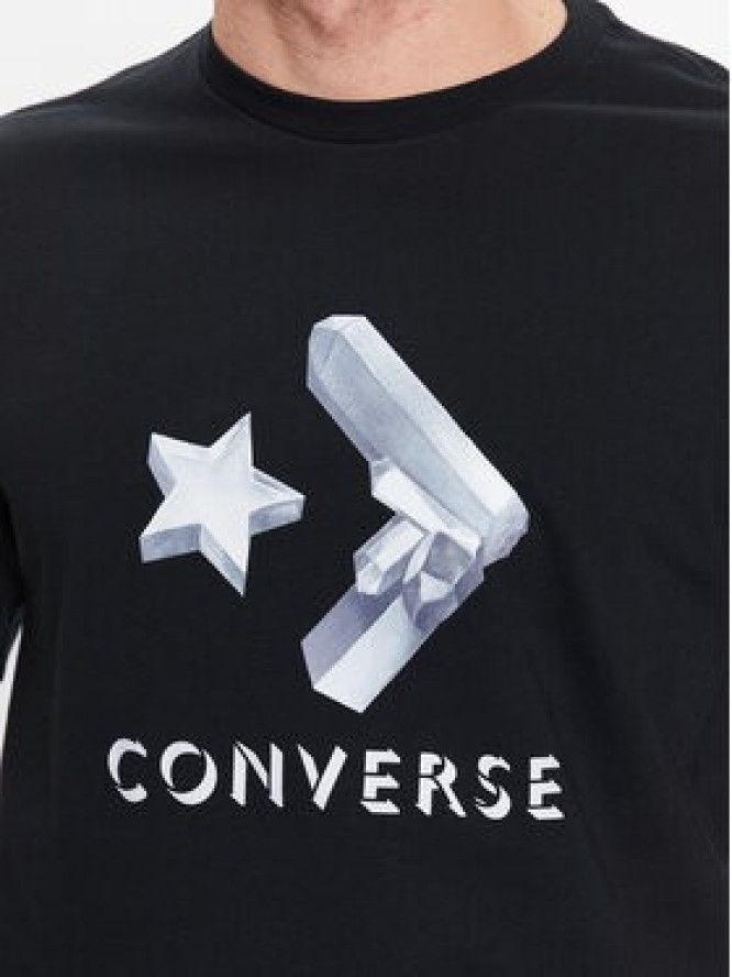 Converse T-Shirt Crystallized Star Chevron 10024596 Czarny Regular Fit