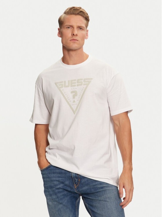 Guess T-Shirt Azha Z4BI02 I3Z14 Biały Regular Fit