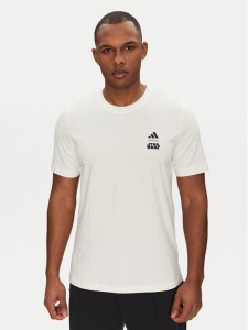 adidas T-Shirt Star Wars The Mandalorian™ JI5715 Biały Regular Fit