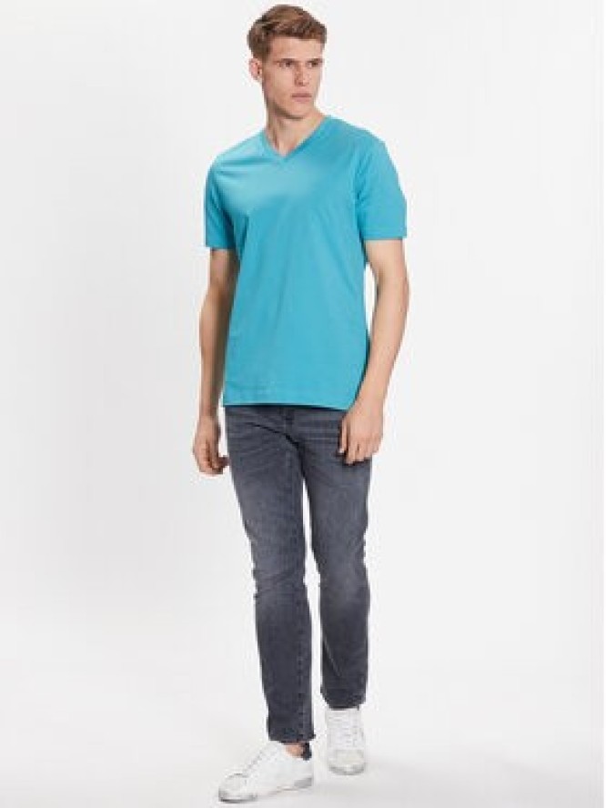 Boss T-Shirt Terry 01 50468348 Błękitny Regular Fit