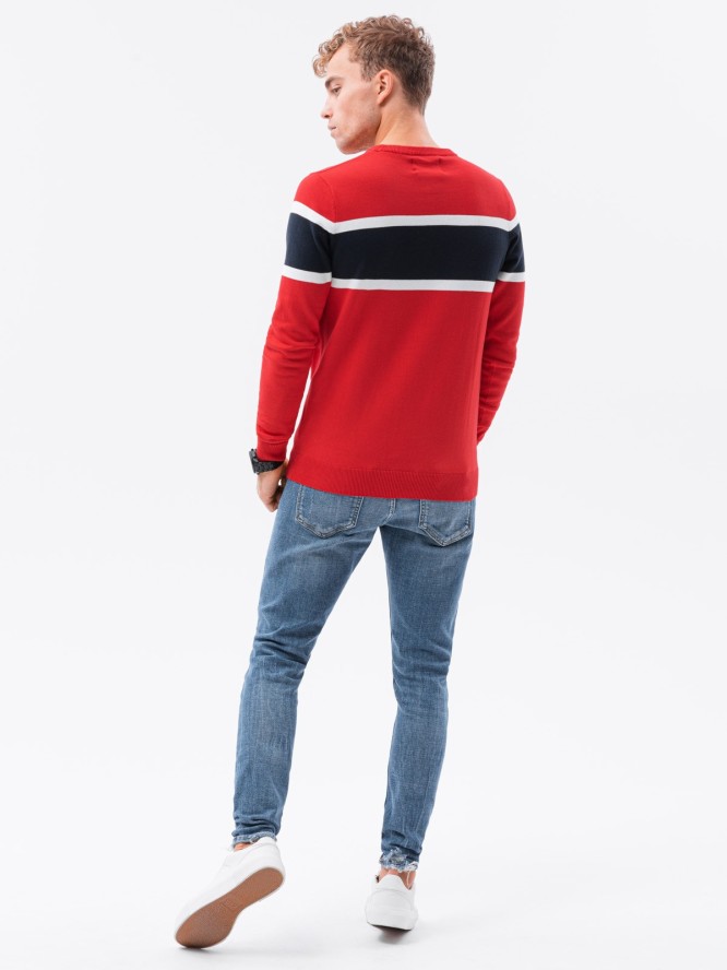Sweter męski - czerwony V1 E190 - XXL