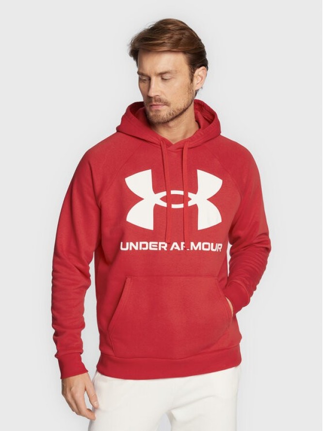 Under Armour Bluza Ua Rival Fleece Big Logo 1357093 Czerwony Loose Fit